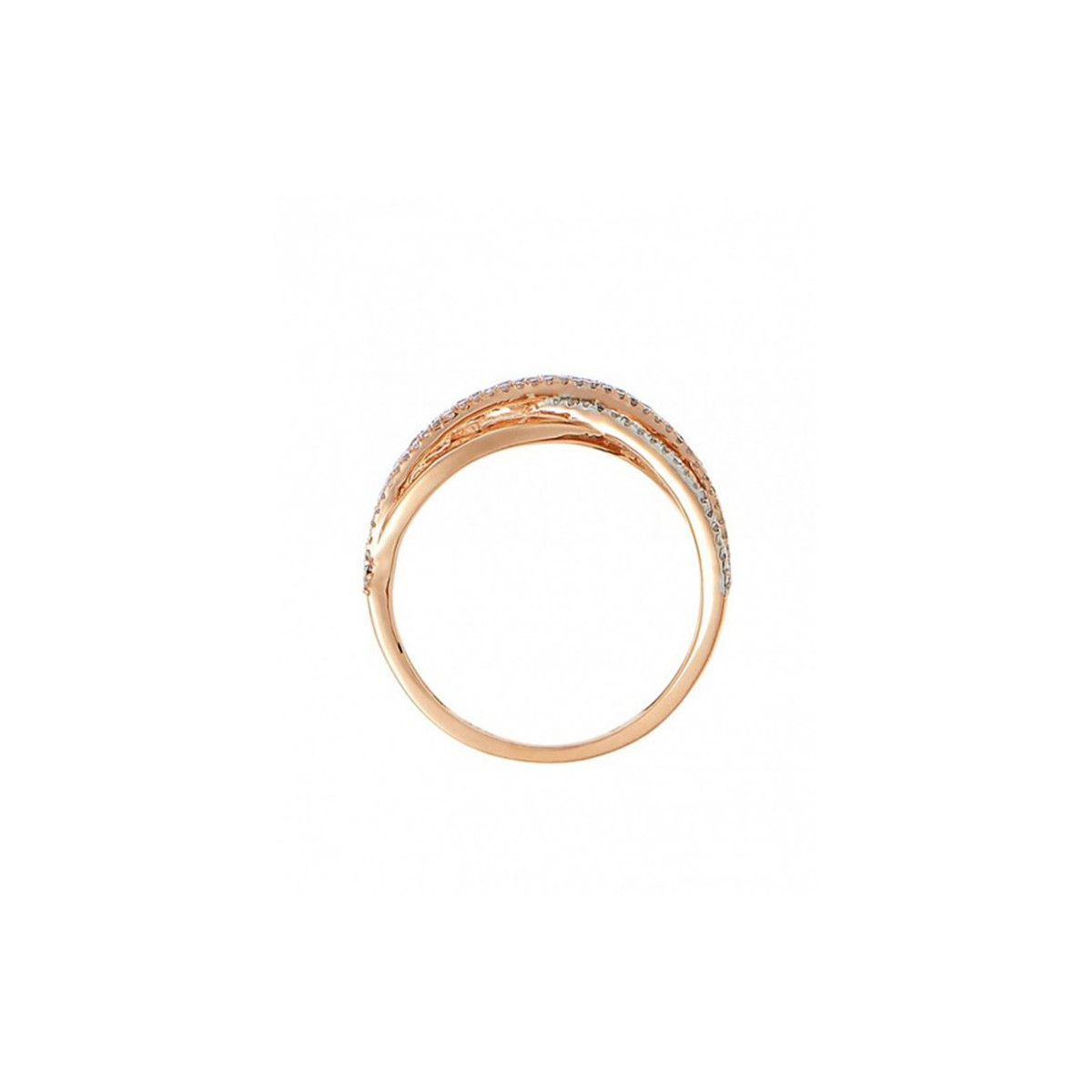 Bague " Cyrielle" Or rose et Diamant