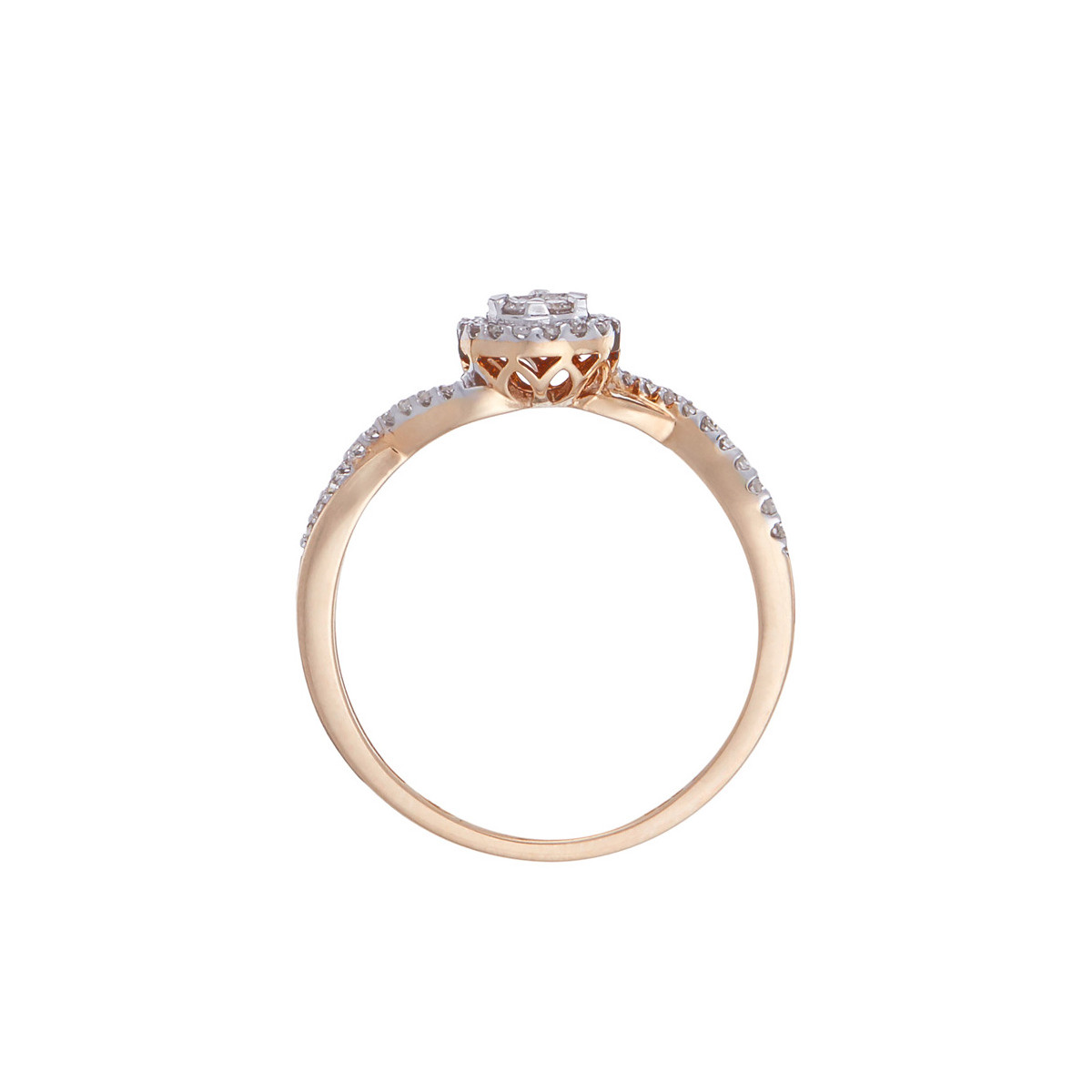 Bague " Coralie" Or jaune et Diamant