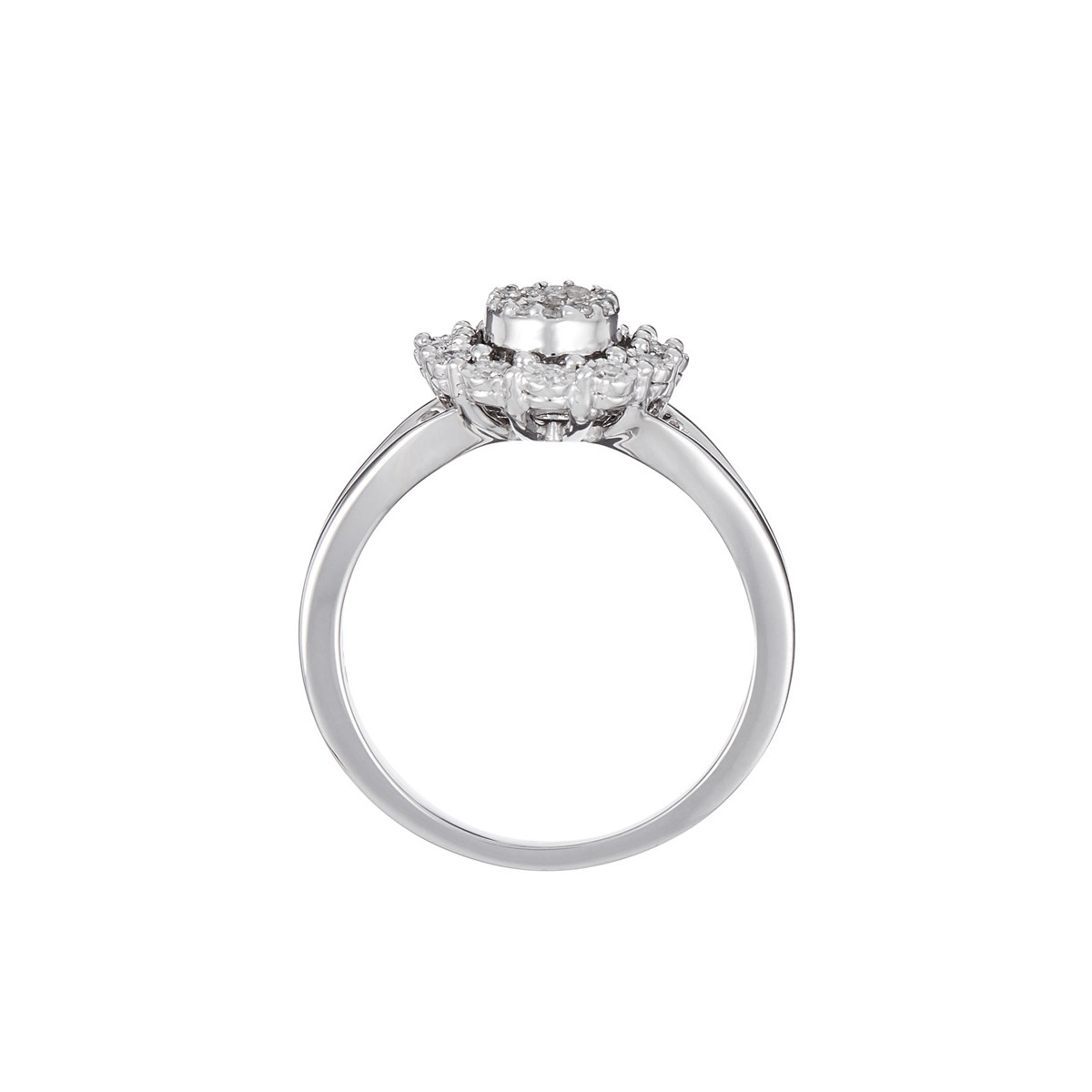 Bague Or Blanc et Diamant Bague " Fabienne" Or blanc et Diamant
