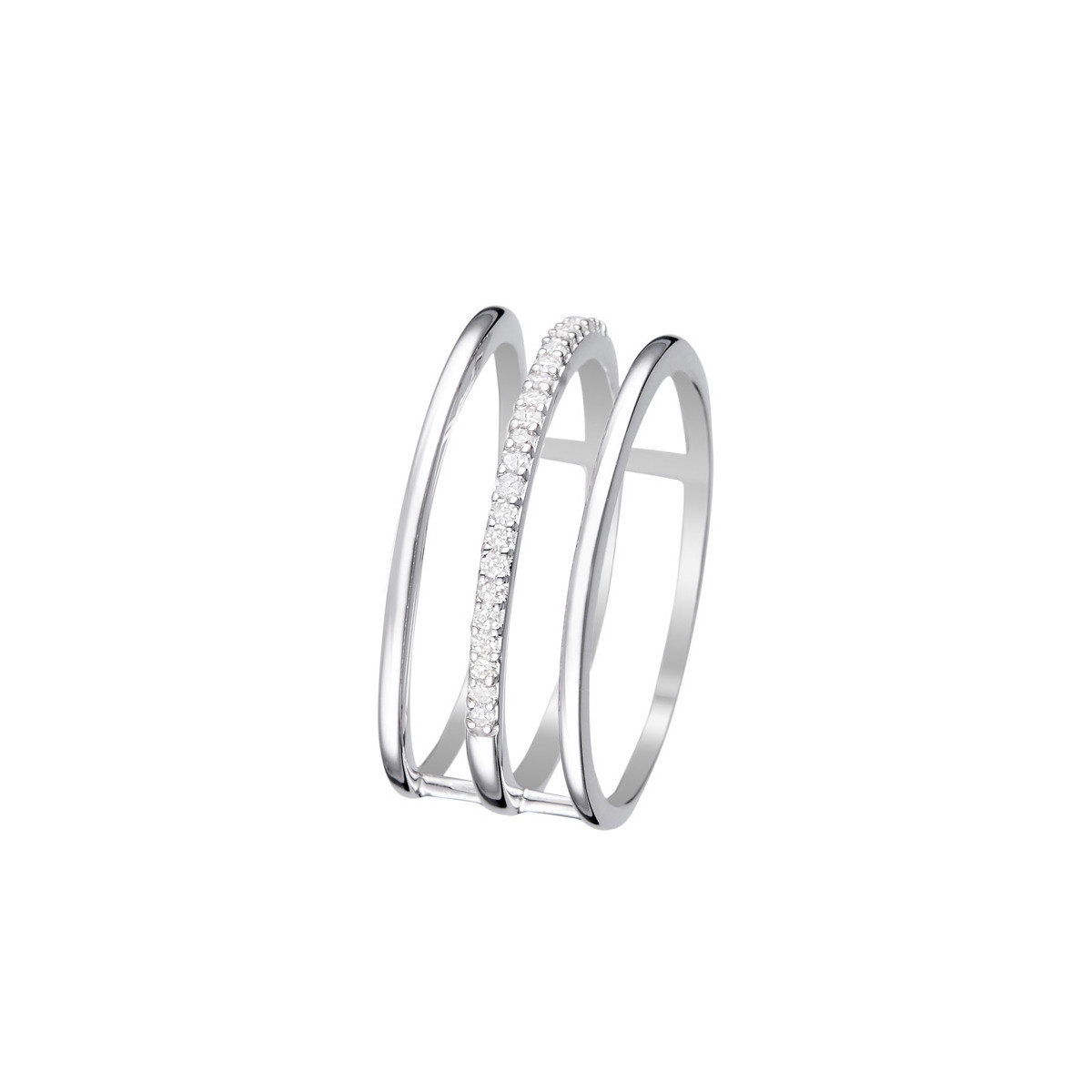 Bague Or Blanc et Diamant Bague Or Blanc et Diamant