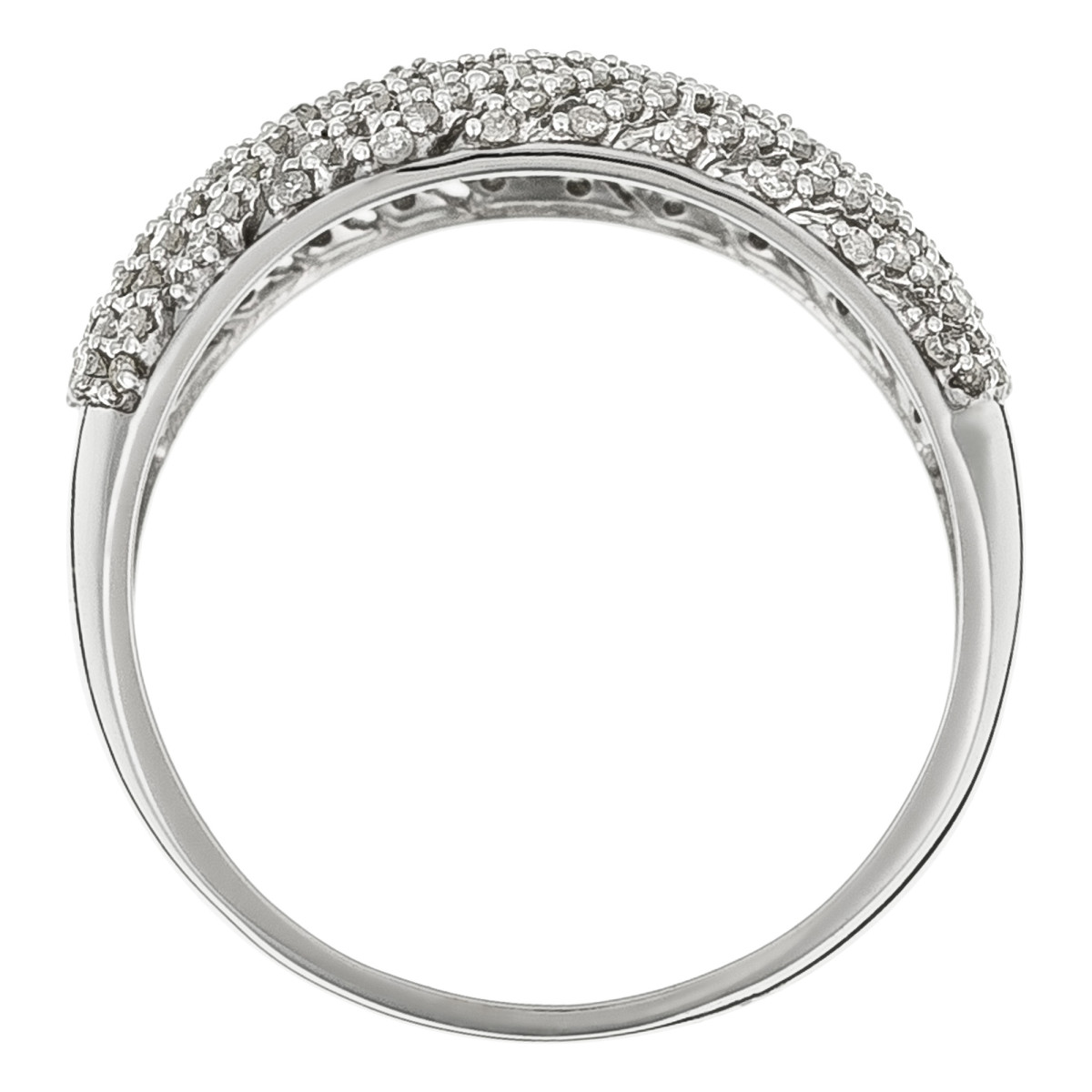 Bague Or Blanc et Diamant Bague " Romane" Or blanc et Diamant