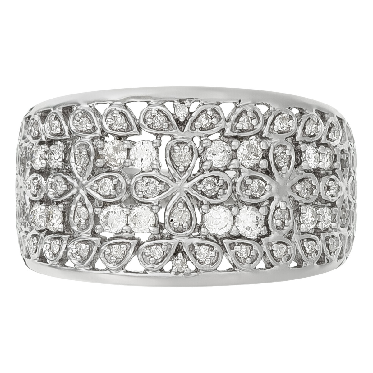 Bague Or Blanc et Diamant Bague " Alix" Or blanc et Diamant