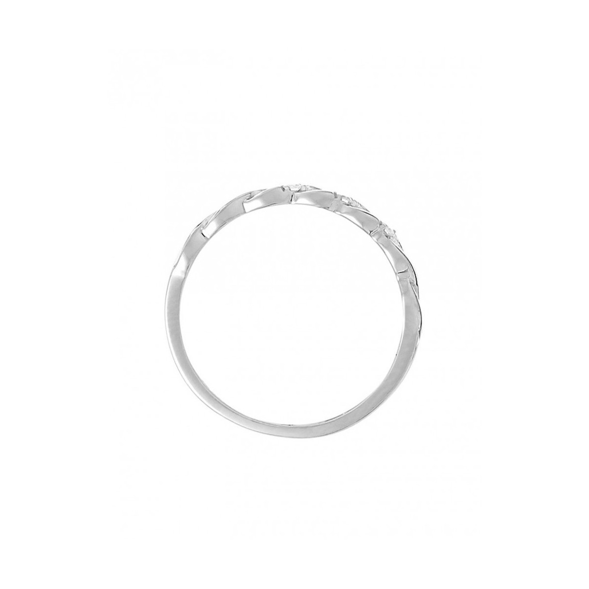 Bague " Flavie" Or blanc et Diamant