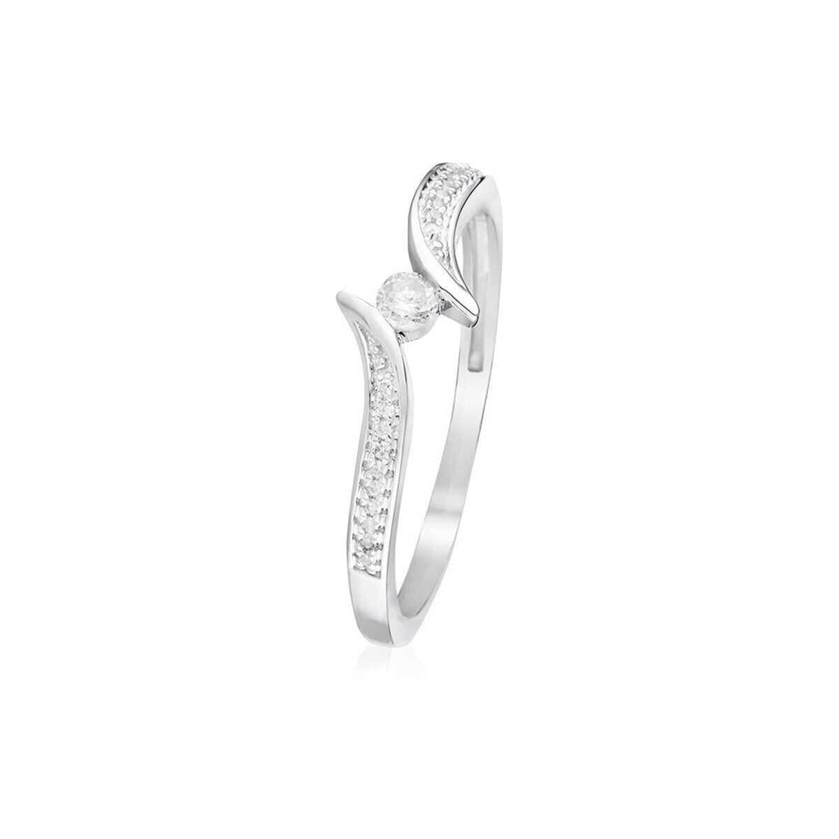 Bague Or Blanc et Diamant Bague "Sweet Princess" Or blanc et Diamants