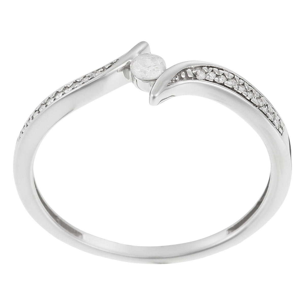 Bague Or Blanc et Diamant Bague "Sweet Princess" Or blanc et Diamants