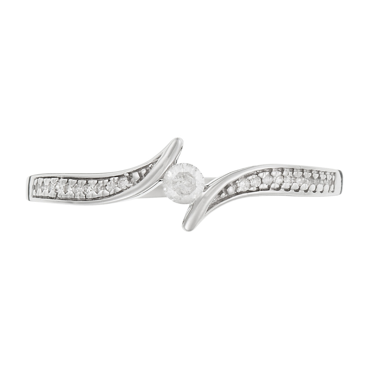 Bague Or Blanc et Diamant Bague "Sweet Princess" Or blanc et Diamants