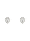 Boucles d'oreille Or Blanc 375 Diamants et Topaze Blanche