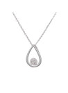 collier avec pendentif goute d'eau 19 diamants