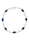 Bracelet Or Blanc 375 Topaze et Saphir