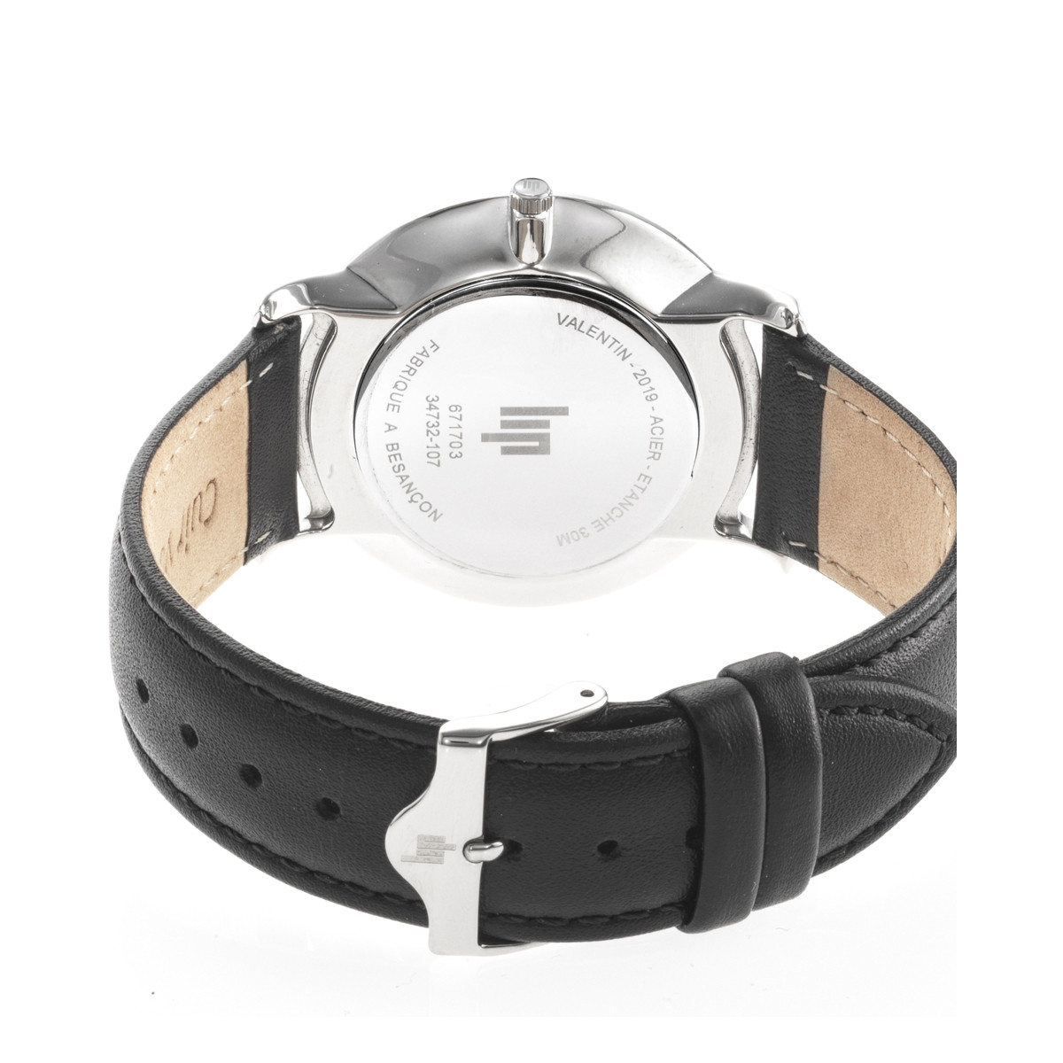 Montre Lip VALENTIN 39 mm cadran noir - 671703 Montre Lip VALENTIN 39 mm cadran noir - 671703