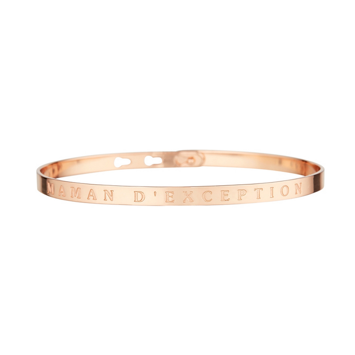 "MAMAN D'EXCEPTION" bracelet jonc rosé à message "MAMAN D'EXCEPTION" bracelet jonc rosé à message