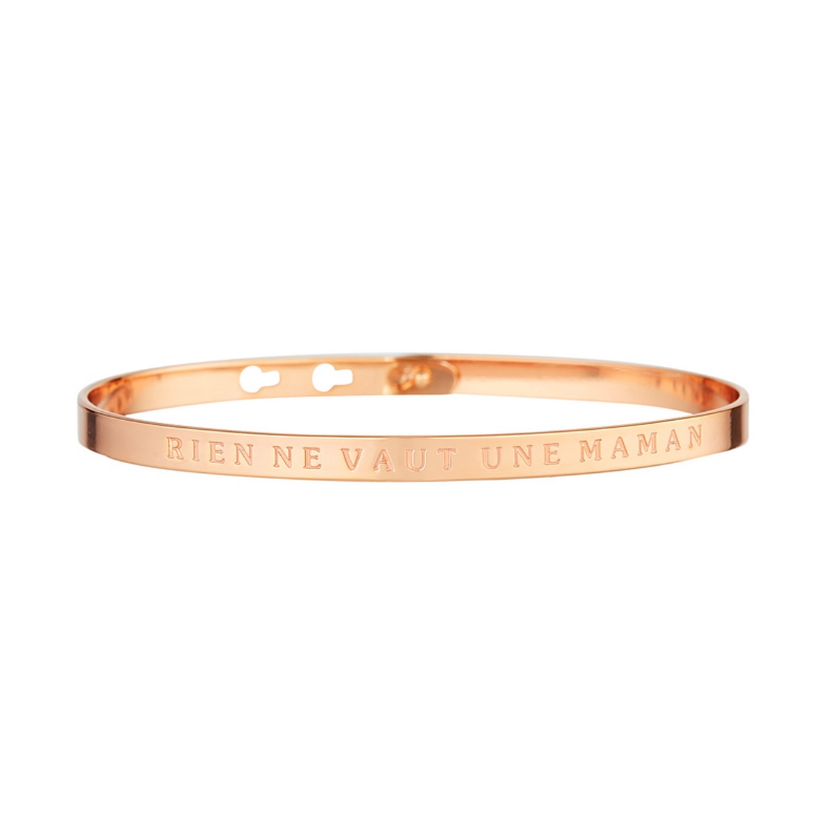 "RIEN NE VAUT UNE MAMAN" Jonc rosé bracelet à message Bracelet à message "Rien ne Vaut Une Maman" Laiton rosé