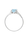 Bague Or Blanc 375 Diamants et Topaze