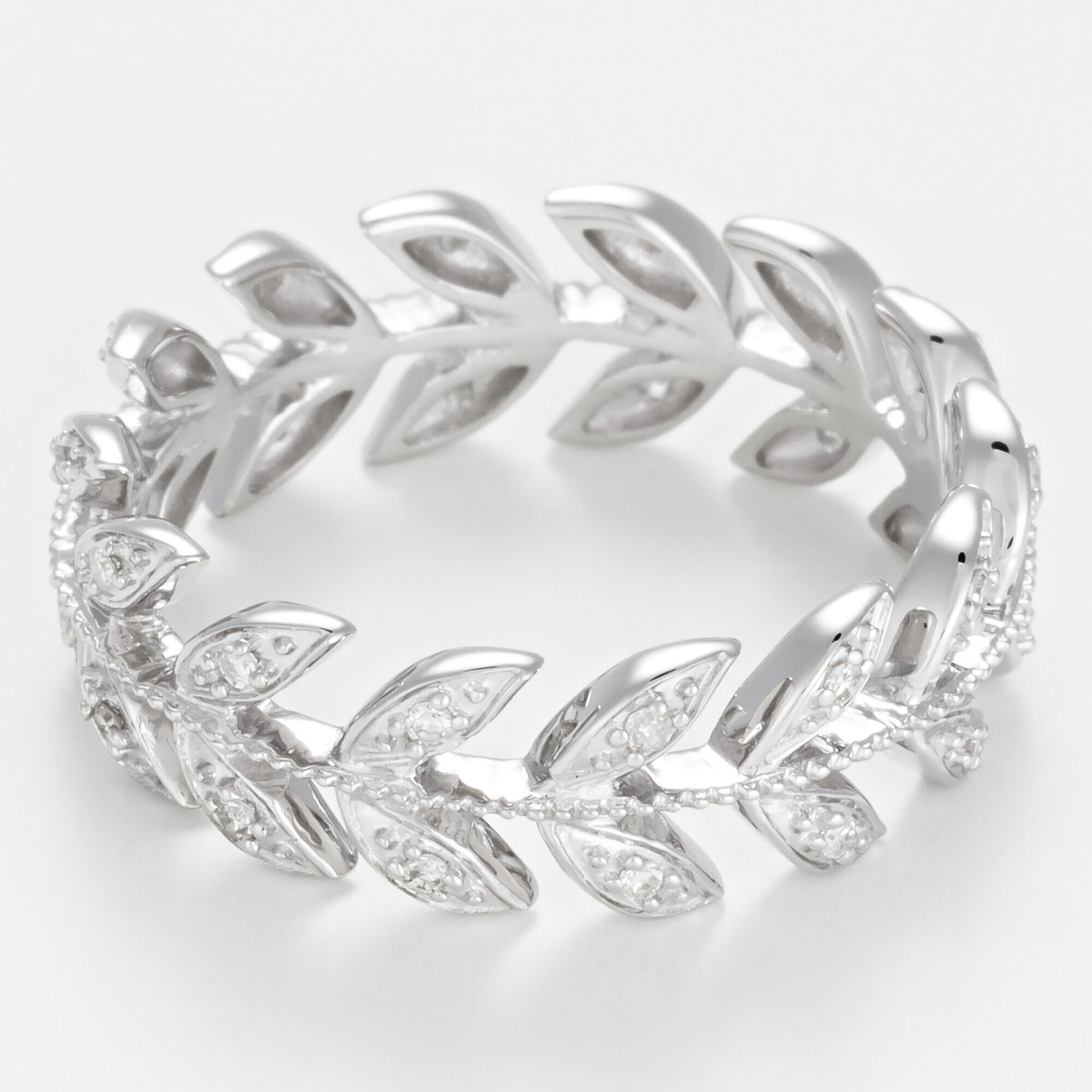 Bague Or Blanc 375 et Diamants Bague "Bienveillant" Or blanc et Diamant