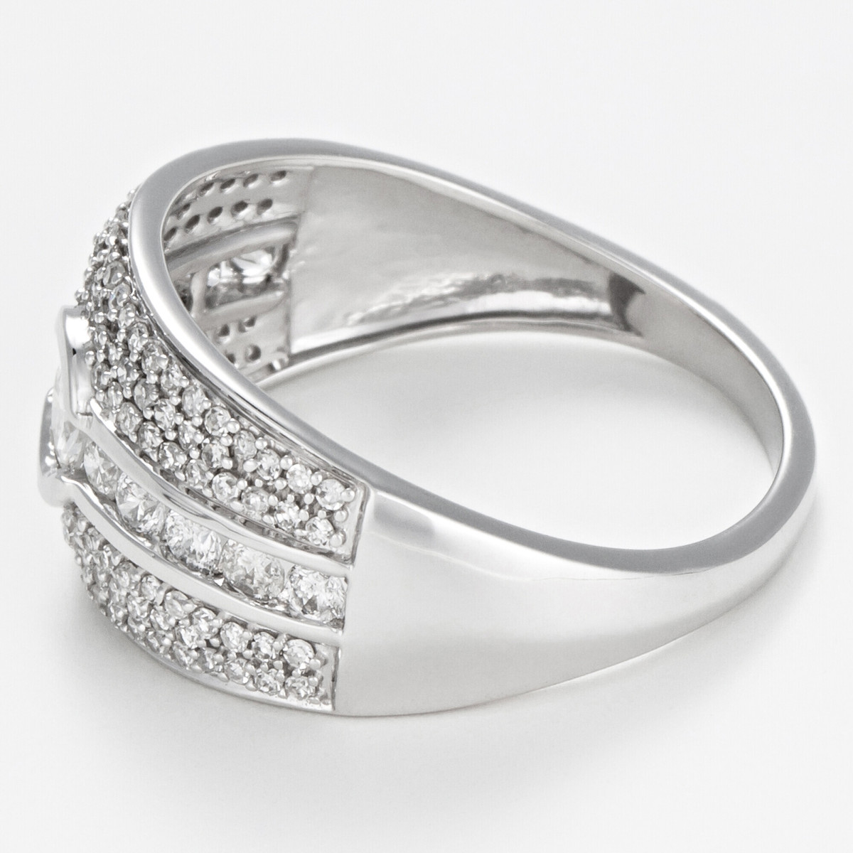 Bague Or Blanc 750 et Diamants Bague "Audacieuse" Or blanc et Diamant