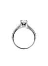 Bague solitaire Or Blanc et oxydes de zirconium "La Merveilleuse"