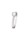 Bague Or Blanc et oxydes de zirconium "Destinée"