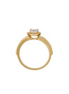 Bague Or Jaune et oxydes de zirconium "Harmonie"
