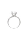 Bague solitaire Or Blanc et oxydes de zirconium "Tourbillon"