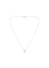Collier Or Jaune et oxydes de zirconium Blancs "Coeur de Crystal"
