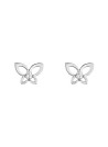 Boucles d'oreilles or blanc et oxydes de zirconium "Envole-moi"