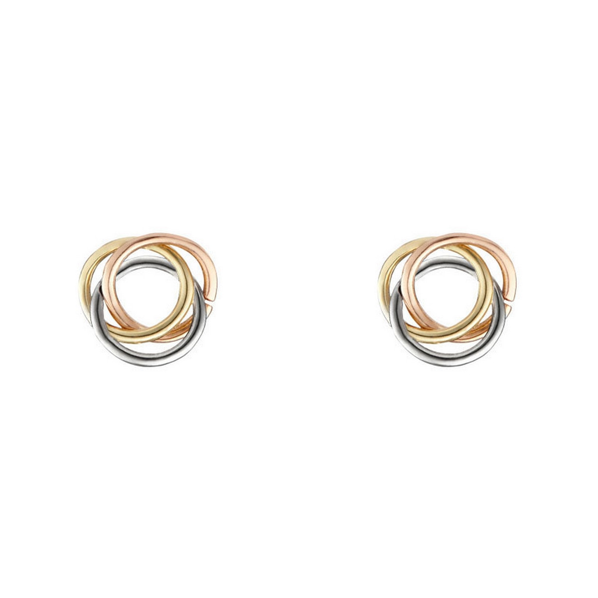 Boucles d'oreilles or tricolore "Croisade" Boucles d'oreilles or tricolore "Croisade"