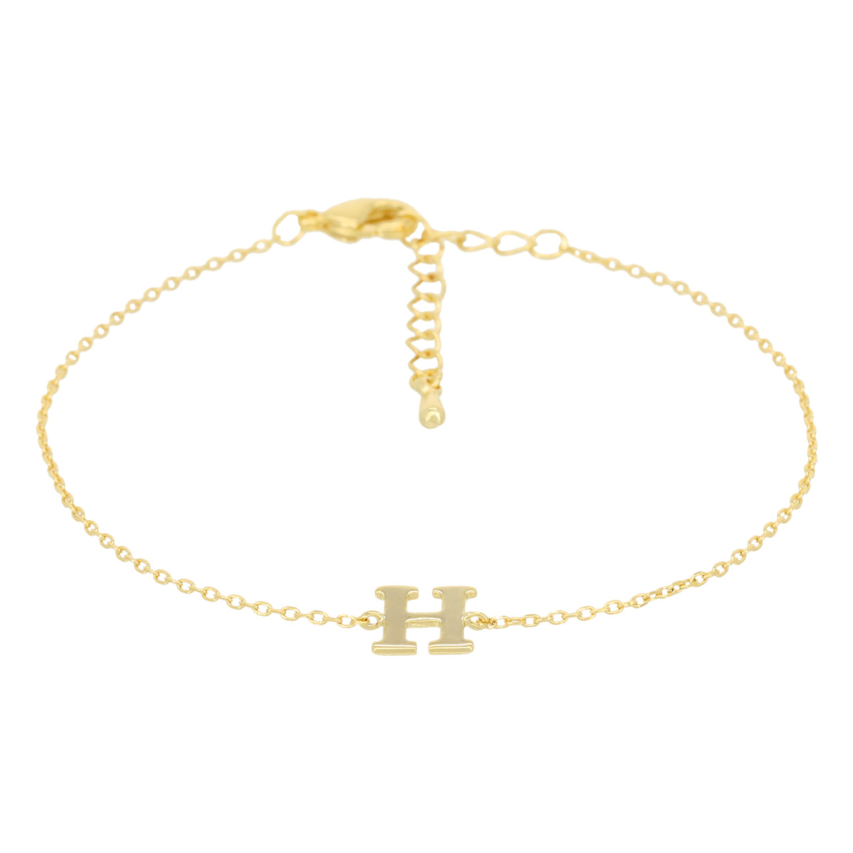 Bracelet lettre H en laiton doré Mesbijoux.fr