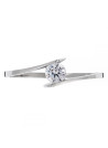 Bague solitaire Or Blanc et oxydes de zirconium joliesse
