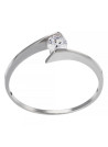 Bague solitaire Or Blanc et oxydes de zirconium joliesse