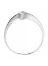Bague solitaire Or Blanc et oxydes de zirconium joliesse
