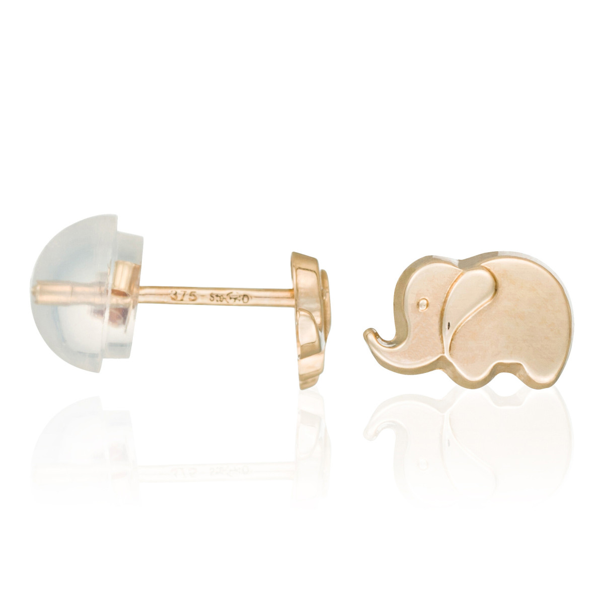 Boucles d'oreilles enfant Or jaune 375/1000 Boucles d'oreilles enfant "Léti Elephant" Or Jaune