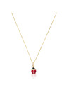 Pendentif enfant Or jaune coccinelles  émail