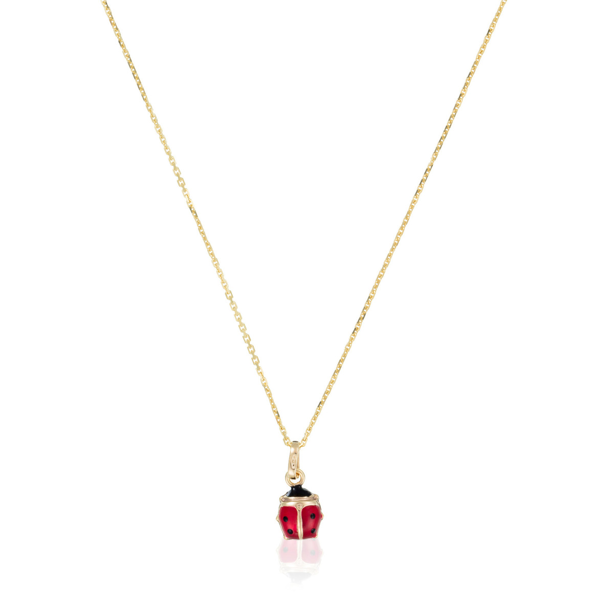 Pendentif enfant Or jaune coccinelles émail Pendentif "Coccinelle" Or jaune