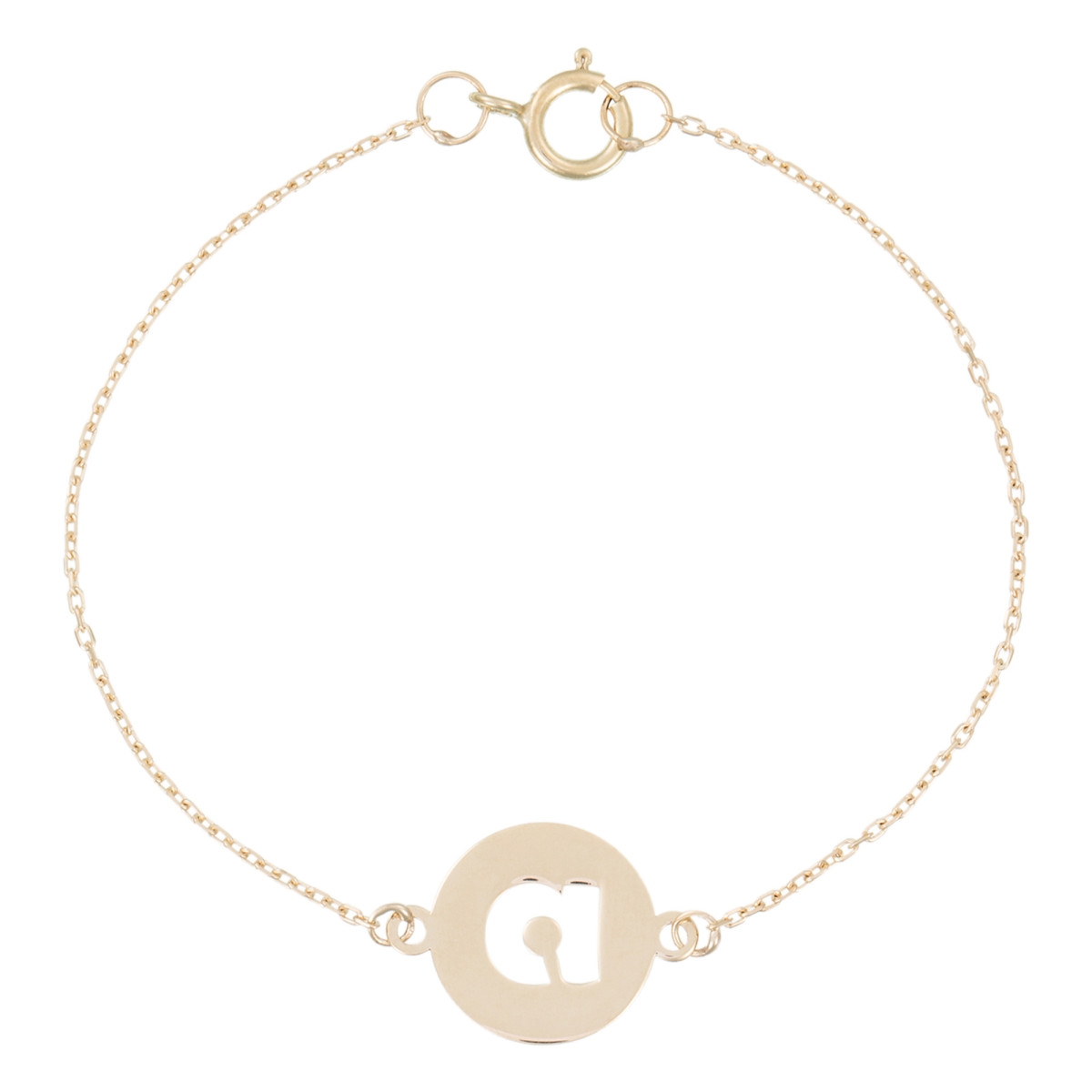 Bracelet enfant Or jaune 375/1000 Bracelet enfant Lettre A Or jaune 375/1000