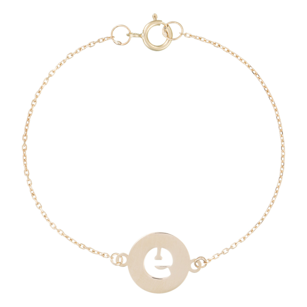 Bracelet enfant Or jaune 375/1000 Bracelet enfant lettre E Or jaune 375/1000
