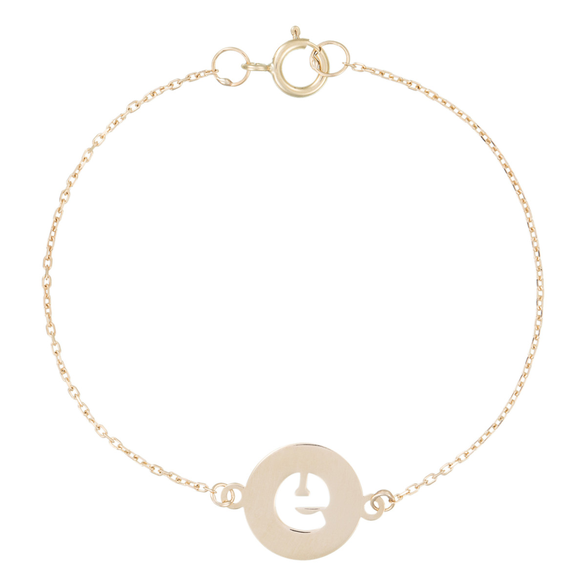 Bracelet enfant lettre E Or jaune 375/1000