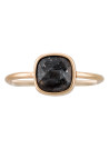 Bague laiton doré montée d'une labradorite grise " Ella "