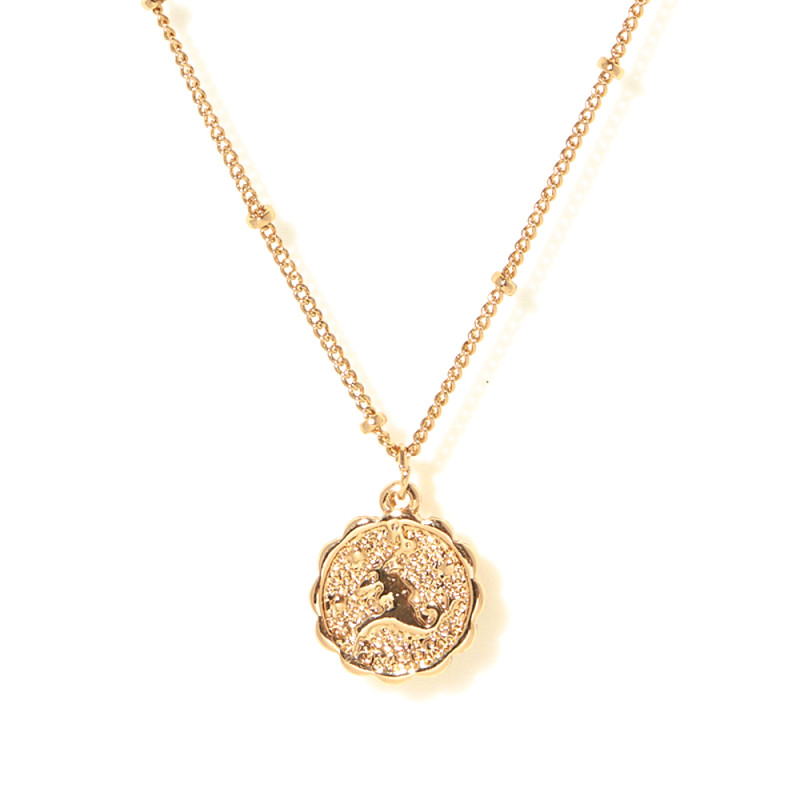 Collier médaille astrologique Capricorne