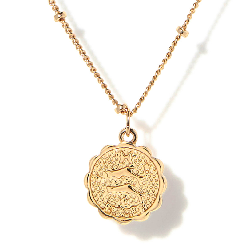 Collier médaille astrologique Poisson