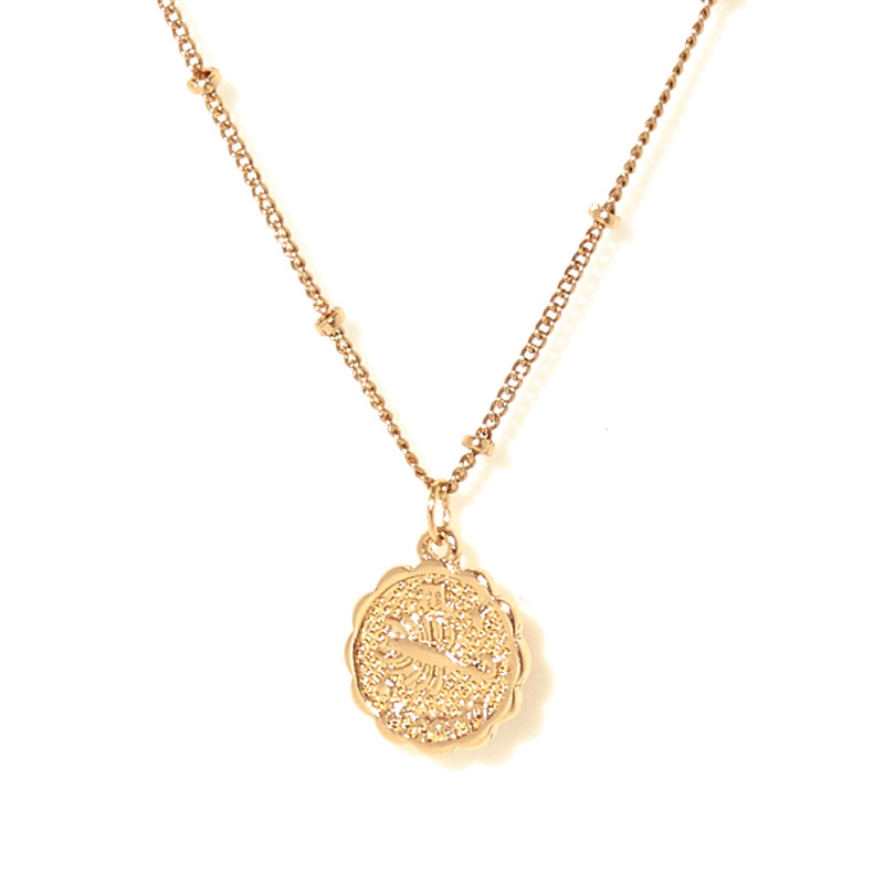 Collier médaille astrologique Scorpion