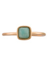 Bague laiton doré montée d'une amazonite verte " Ella "
