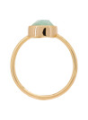 Bague laiton doré montée d'une amazonite verte " Ella "