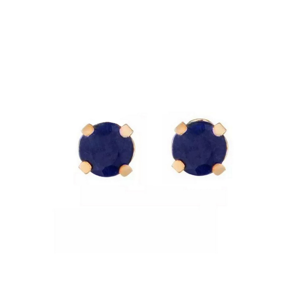 Boucles d'oreilles Or Jaune 375/1000 et Saphir Boucles d'oreilles Or Jaune et Saphir