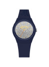 Montre femme Superdry - cadran argenté - bracelet bleu