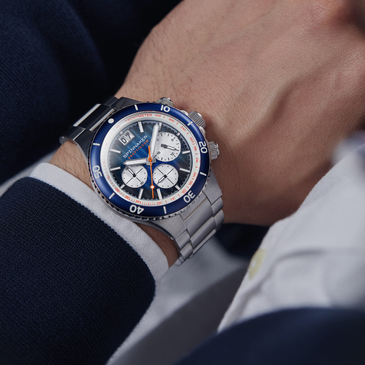 Montre Spinnaker HYDROFOIL CHRONO méca-quartz - cadran bleu Montre Spinnaker HYDROFOIL CHRONO méca-quartz - cadran bleu