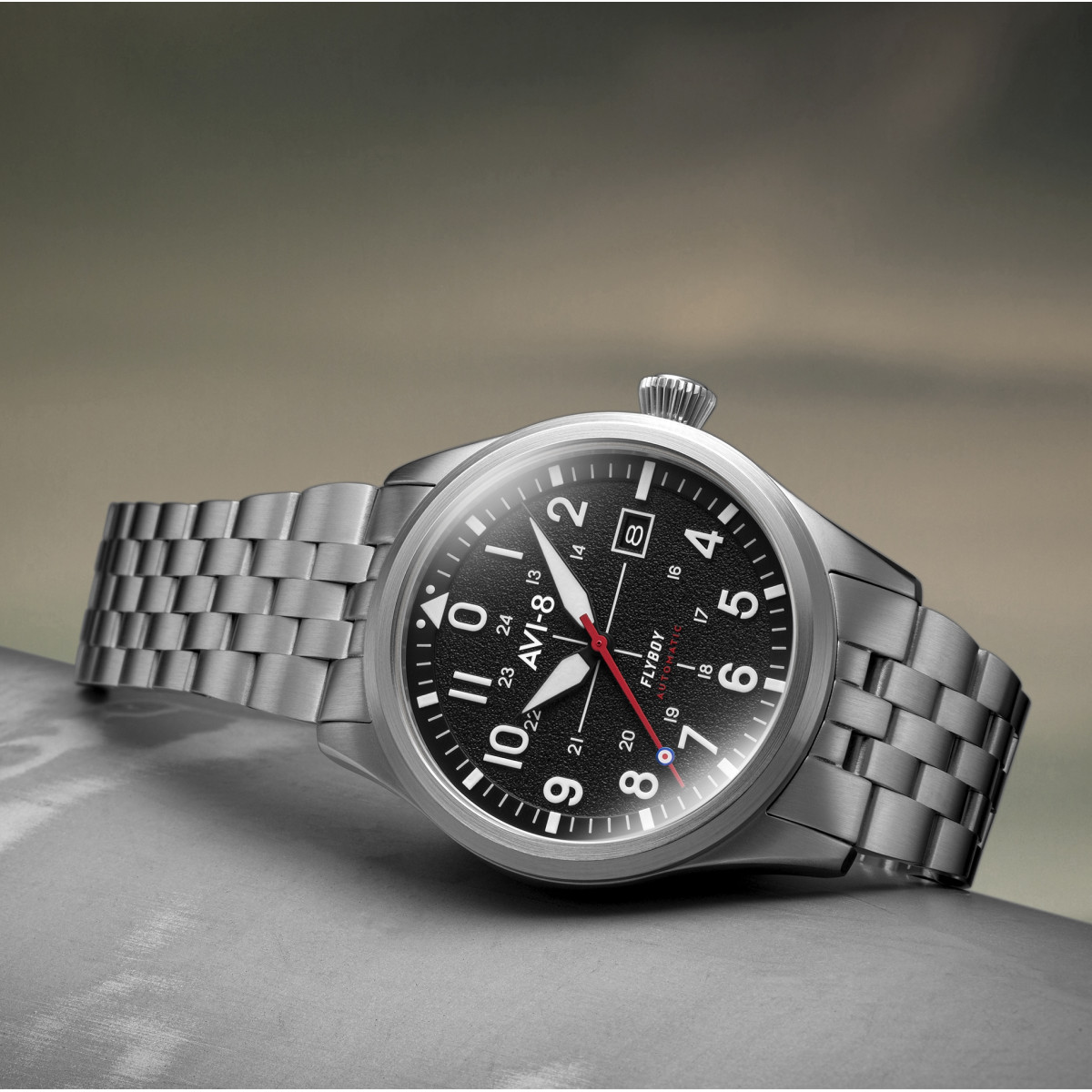 Montre AVI-8 FLYBOY LAFAYETTE automatique cadran noir Montre AVI-8 Flyboy Lafayette - Automatique - AV-4075-11