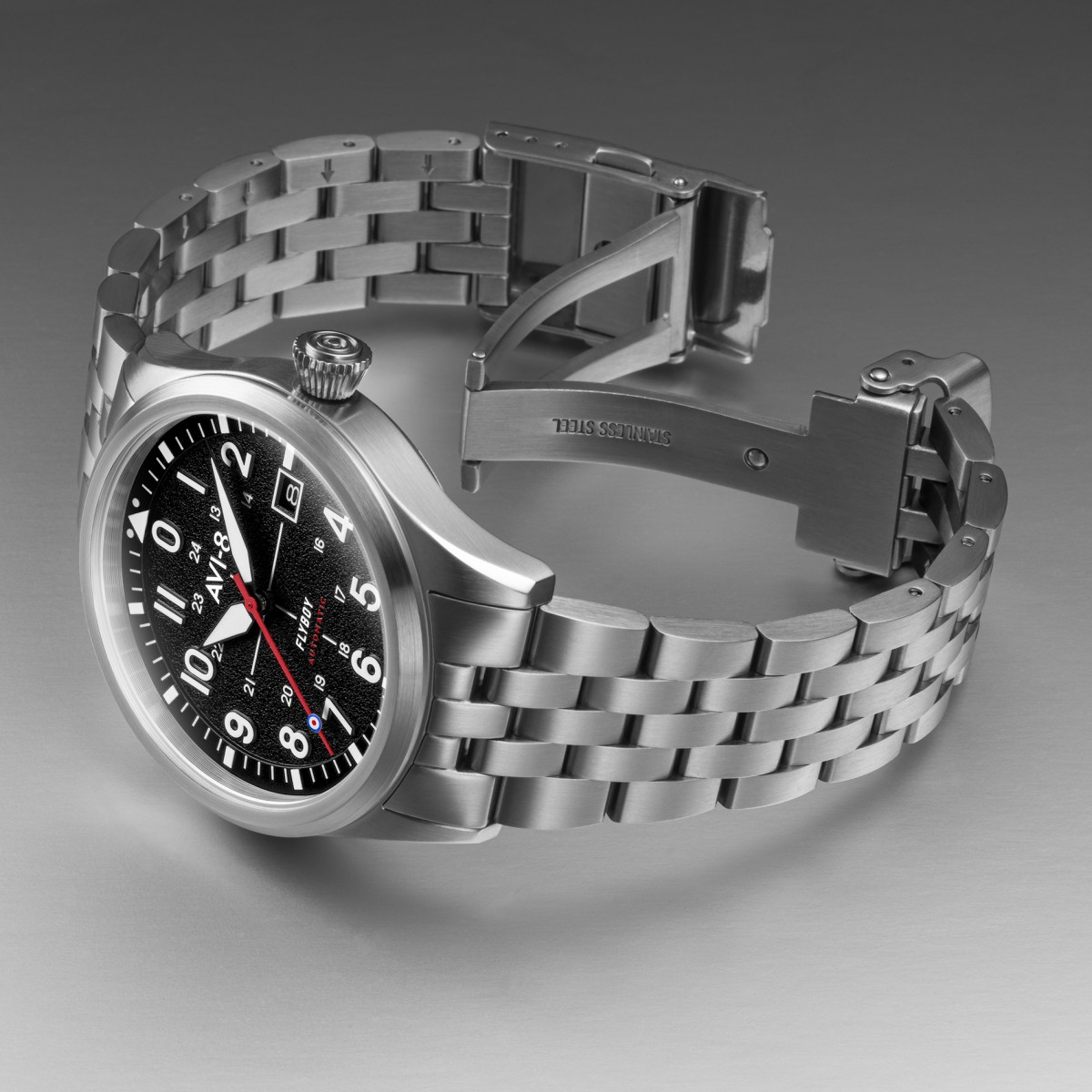 Montre AVI-8 FLYBOY LAFAYETTE automatique cadran noir Montre AVI-8 Flyboy Lafayette - Automatique - AV-4075-11