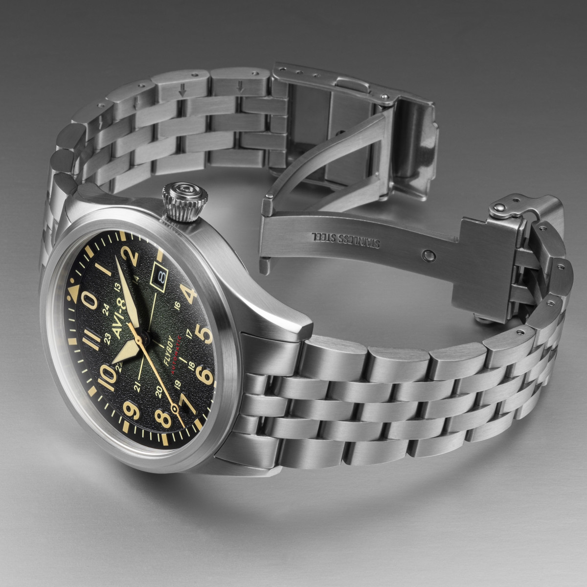 Montre AVI-8 FLYBOY LAFAYETTE automatique cadran vert Montre AVI-8 Flyboy Lafayette - Automatique - AV-4075-33