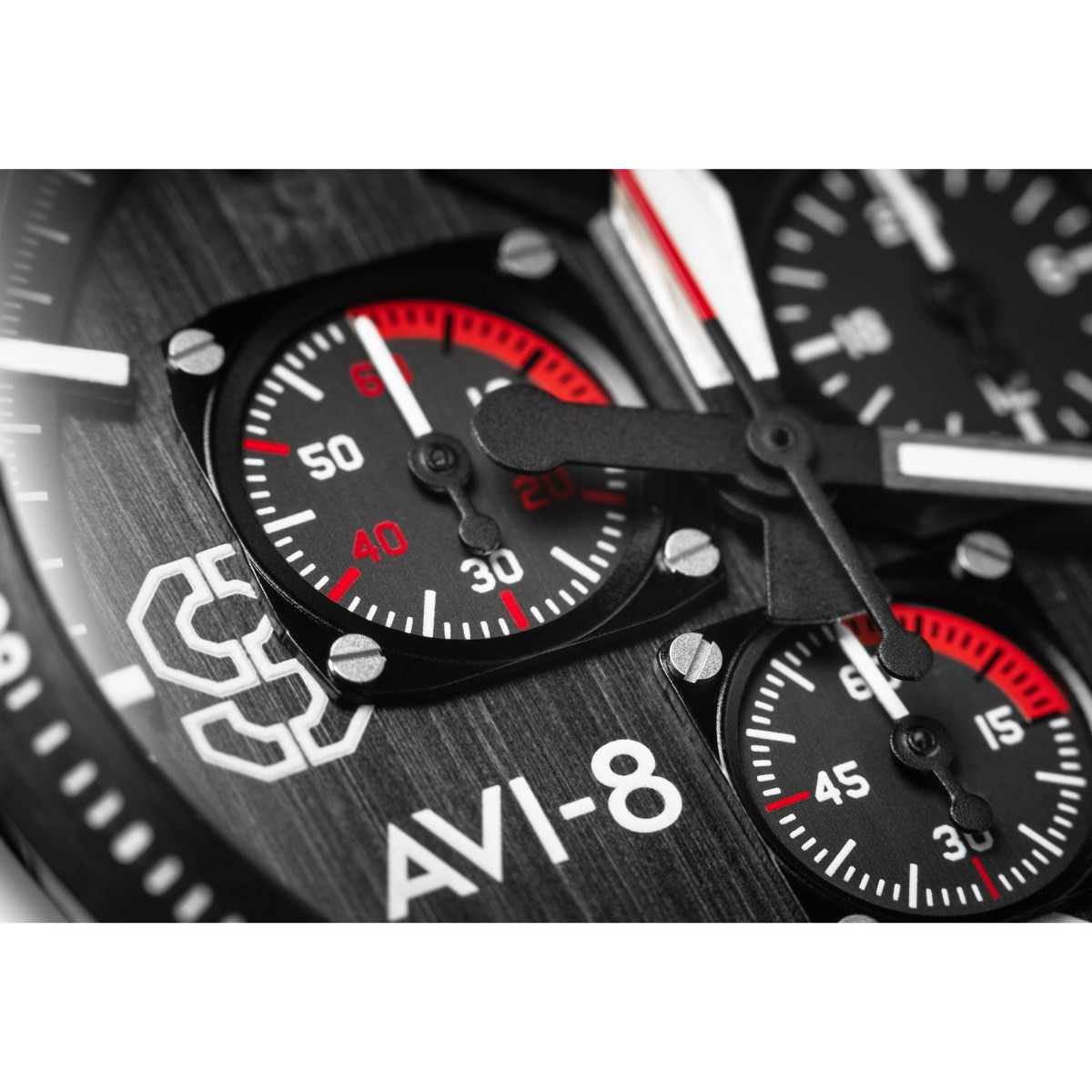Montre AVI-8 P-51 MUSTANG méca-quartz chronographe - cadran noir Montre AVI-8 P-51 Mustang - Quartz Chronographe - AV-4077-11
