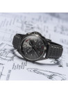 Montre AVI-8 P-51 MUSTANG méca-quartz chronographe - cadran noir - bracelet gris